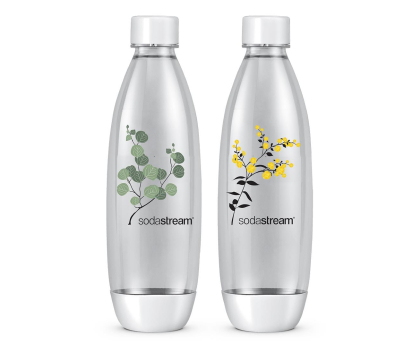 Saturator do wody i akcesoria SodaStream Butelka 1L Fuse x2 White Plants